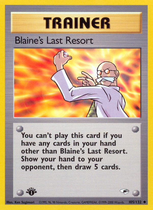 Gym Heroes Blaine's Last Resort #105/132 first edition